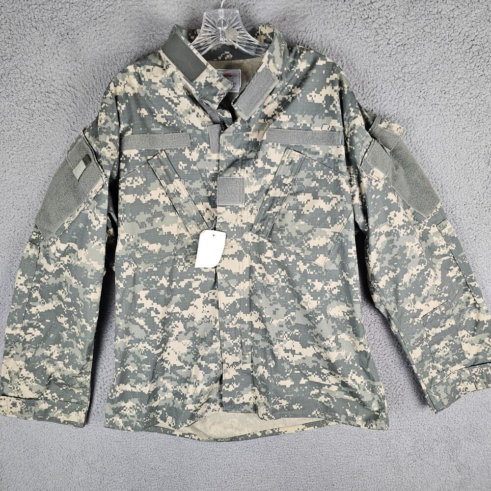 Military Army Combat Uniform Field Jacket‎ Coat Digital Camo Size Medium/Long